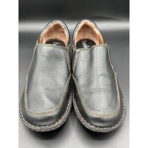 Bolo Womens Black Clogs Size 9 Medium Width Leather Upper Good Soles